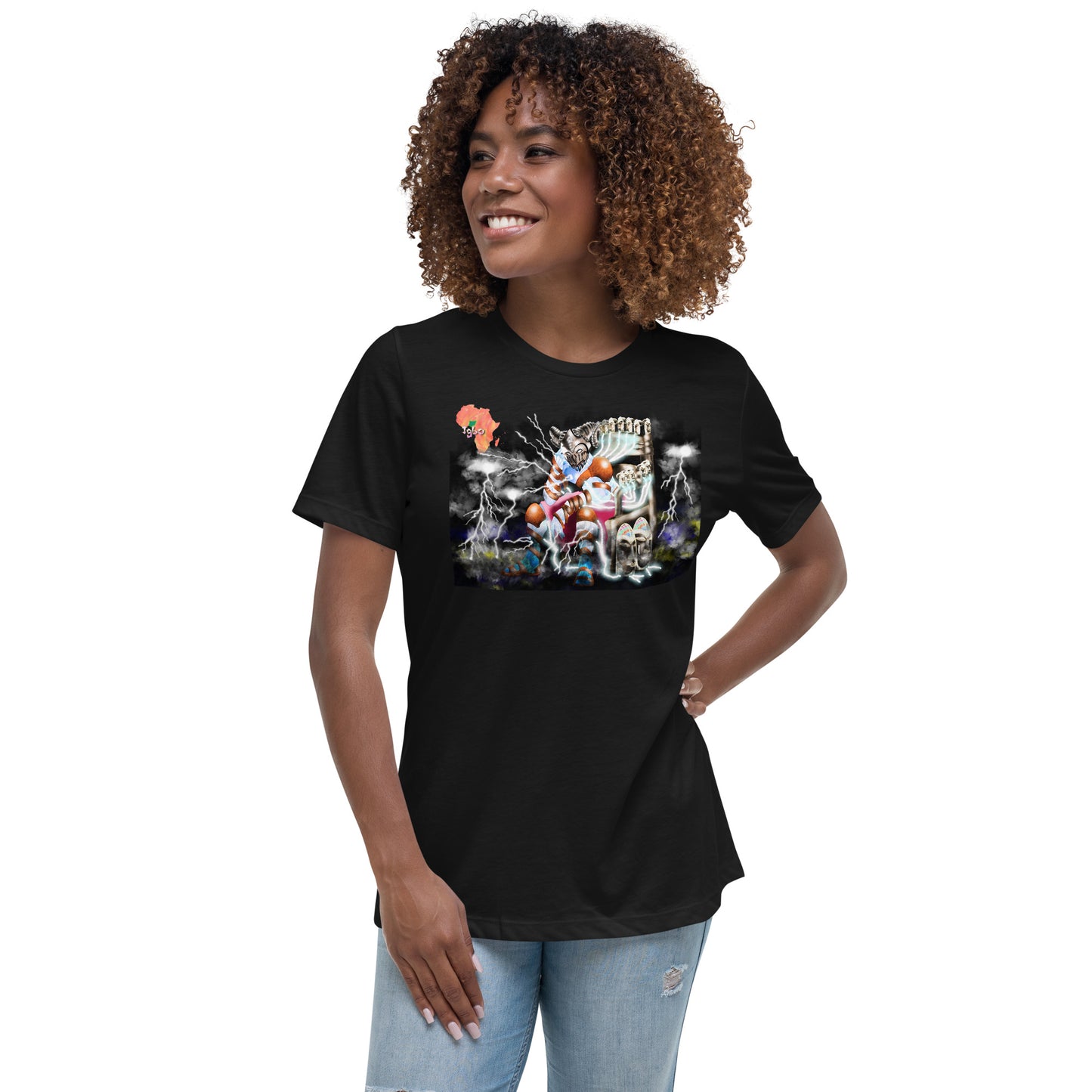 Women's graphic t-shirt Afrikkan Pantheon (African Gods) Amadioha (unframed)