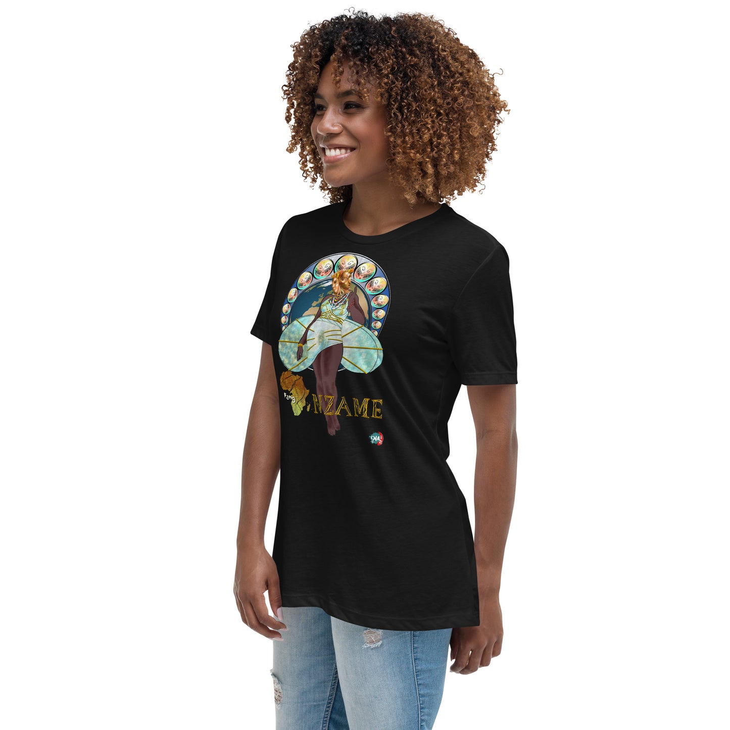 Women's Afrikkan Pantheon (African Gods) Nzame graphic t-shirt