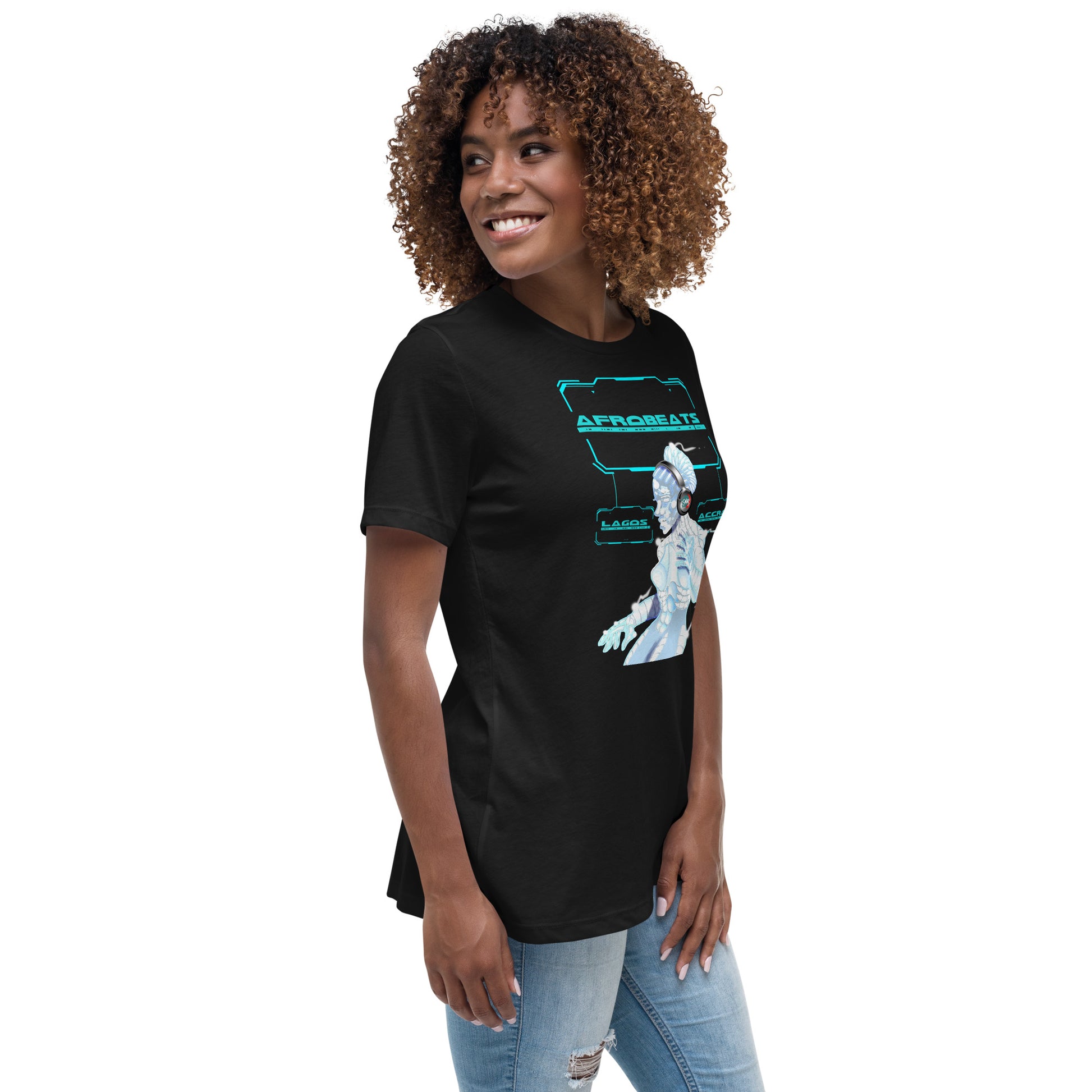 Women's Cyber Dancer Afrobeats design - 9ja Pop Art Custom T-Shirt/Wearable Art Store