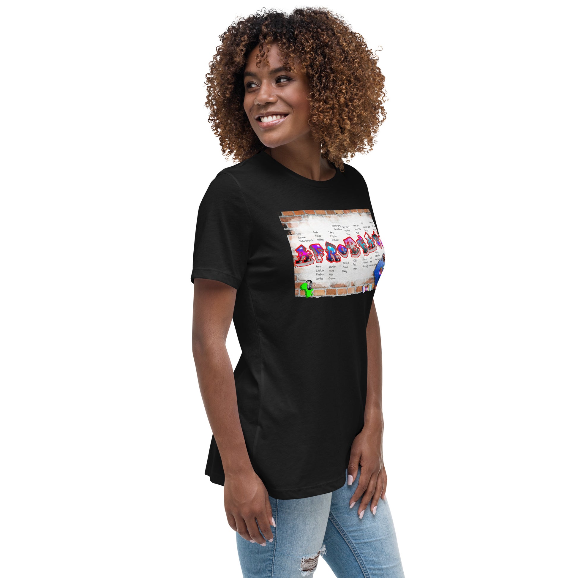 Women's Graffiti Afrobeats design - 9ja Pop Art Custom T-Shirt/Wearable Art Store