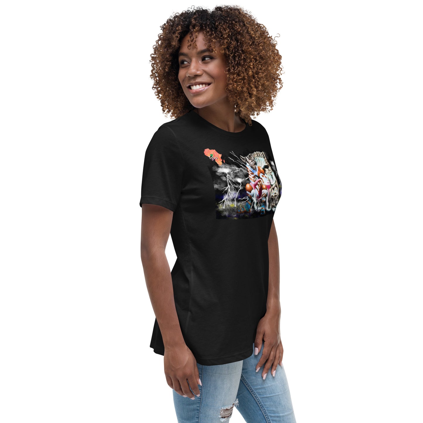 Women's graphic t-shirt Afrikkan Pantheon (African Gods) Amadioha (unframed)