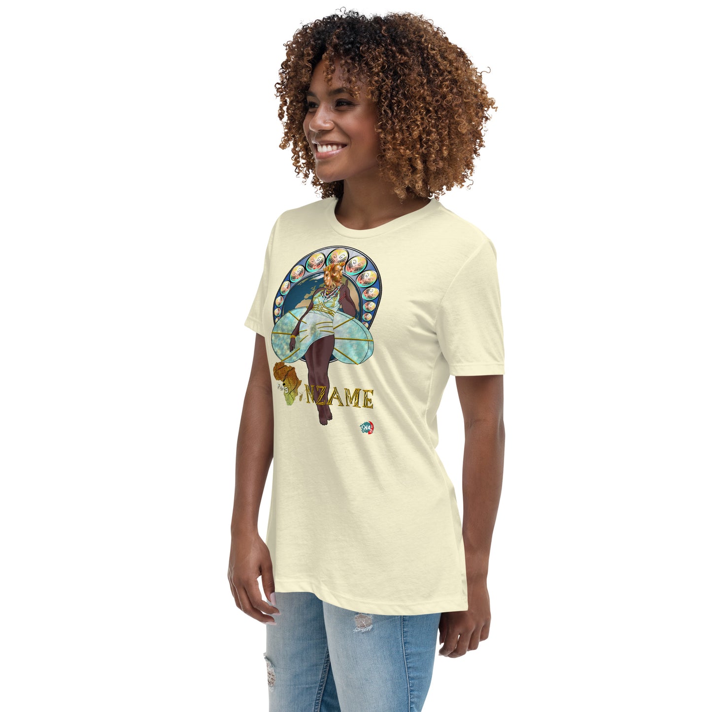 Women's Afrikkan Pantheon (African Gods) Nzame graphic t-shirt