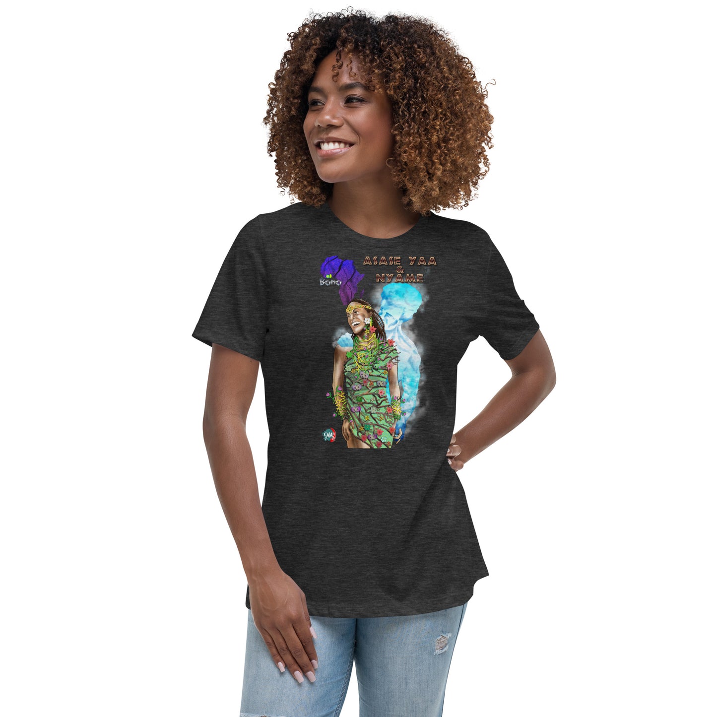 Women's Afrikkan Pantheon Nyame & Asase Yaa t-shirt - 9ja Pop Art Custom T-Shirt/Wearable Art Store