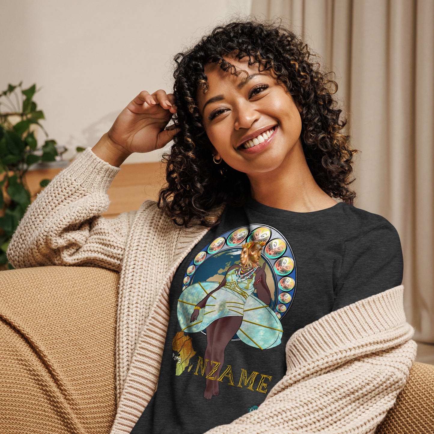 Women's Afrikkan Pantheon (African Gods) Nzame graphic t-shirt