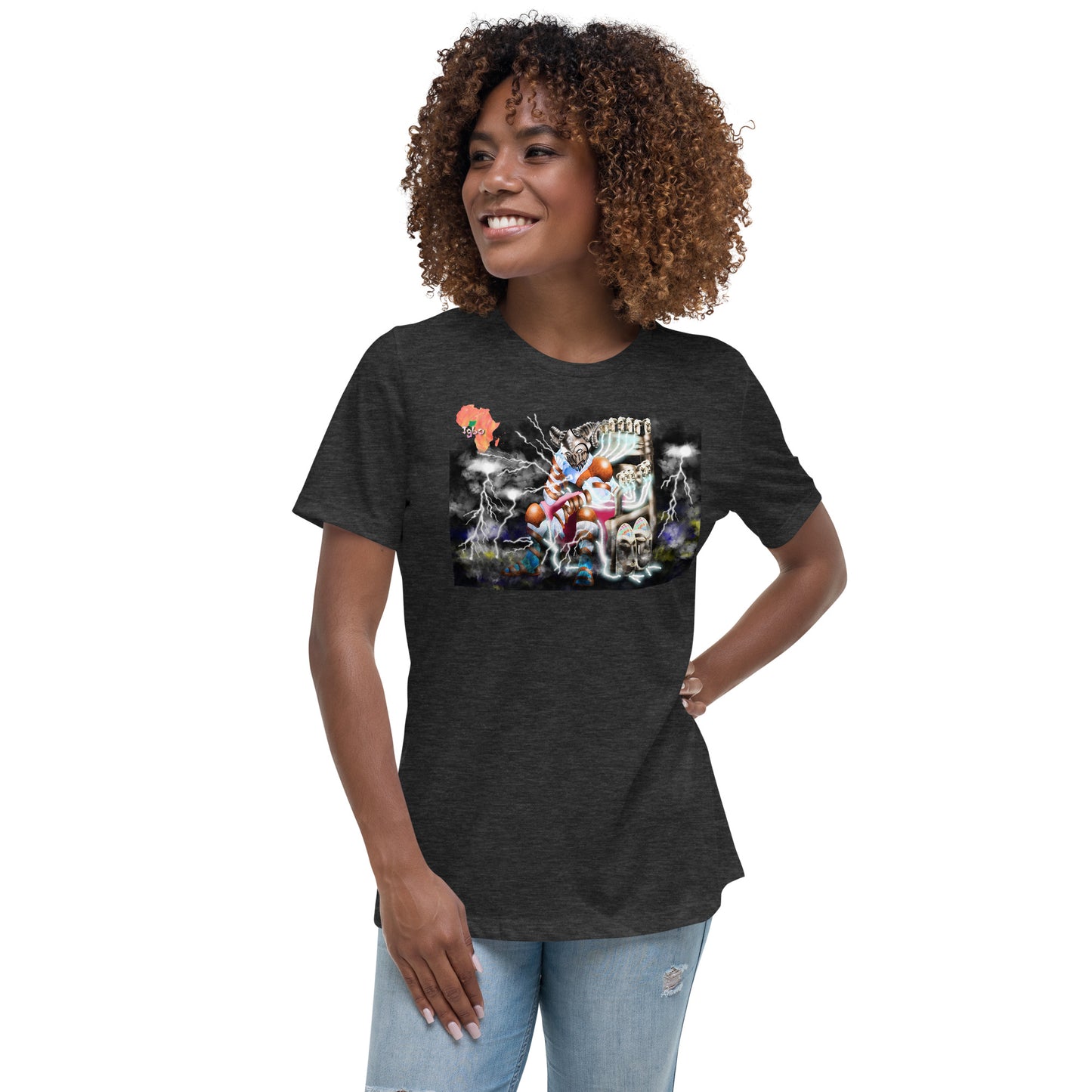 Women's graphic t-shirt Afrikkan Pantheon (African Gods) Amadioha (unframed)