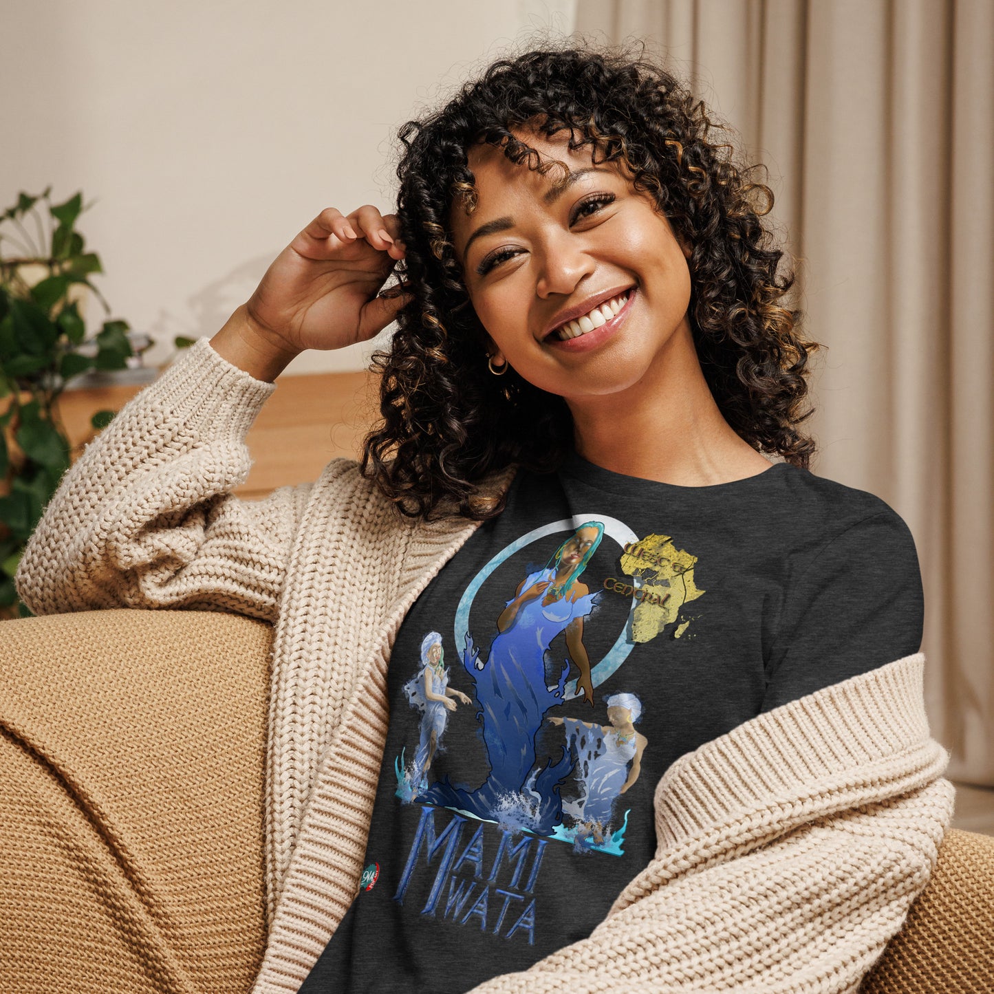 Women's Afrikkan Pantheon (African Gods) Mami Wata graphic t-shirt