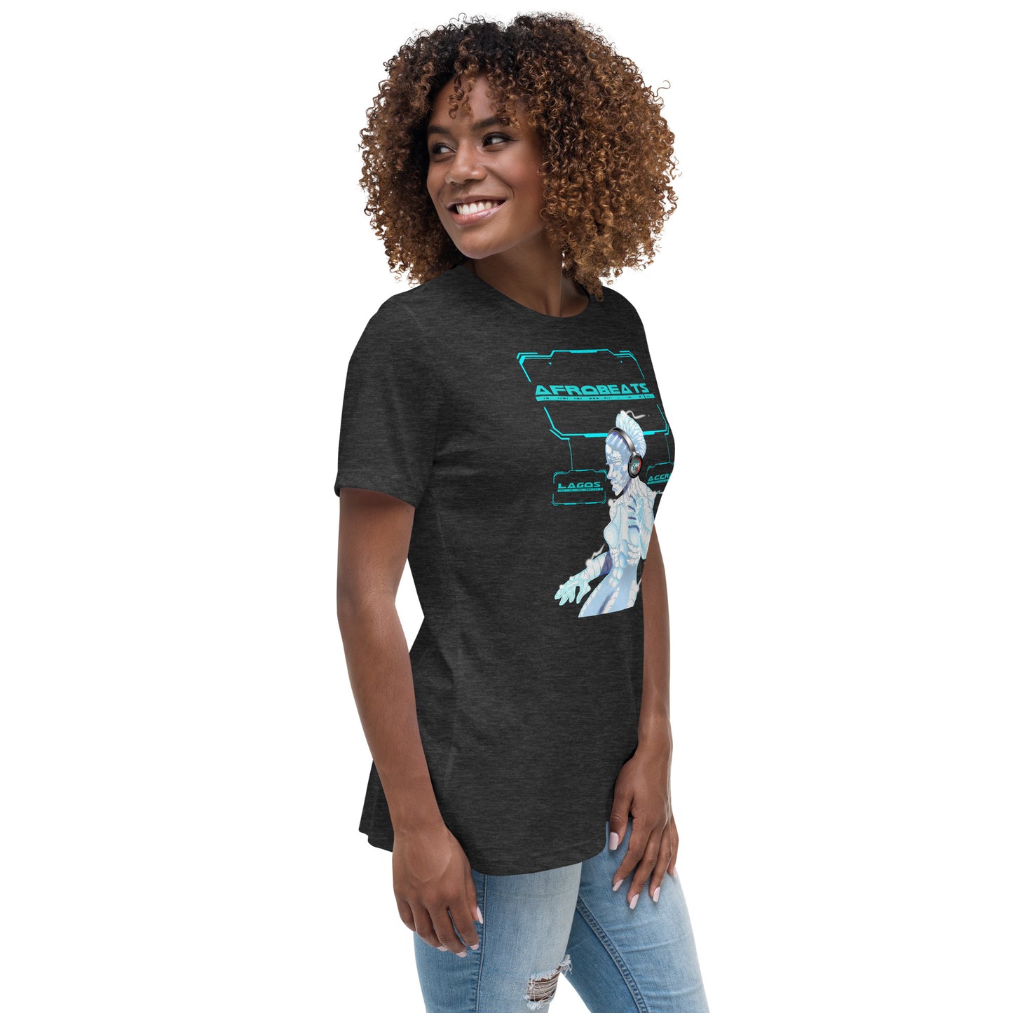 Women's Cyber Dancer Afrobeats design - 9ja Pop Art Custom T-Shirt/Wearable Art Store