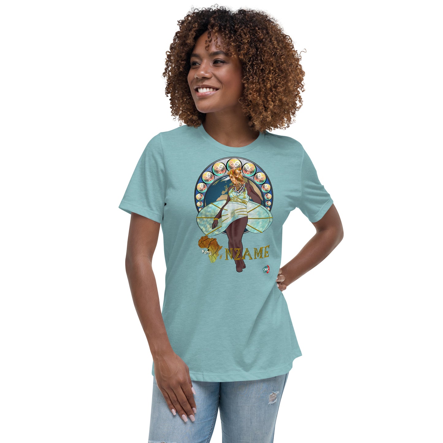 Women's Afrikkan Pantheon (African Gods) Nzame graphic t-shirt