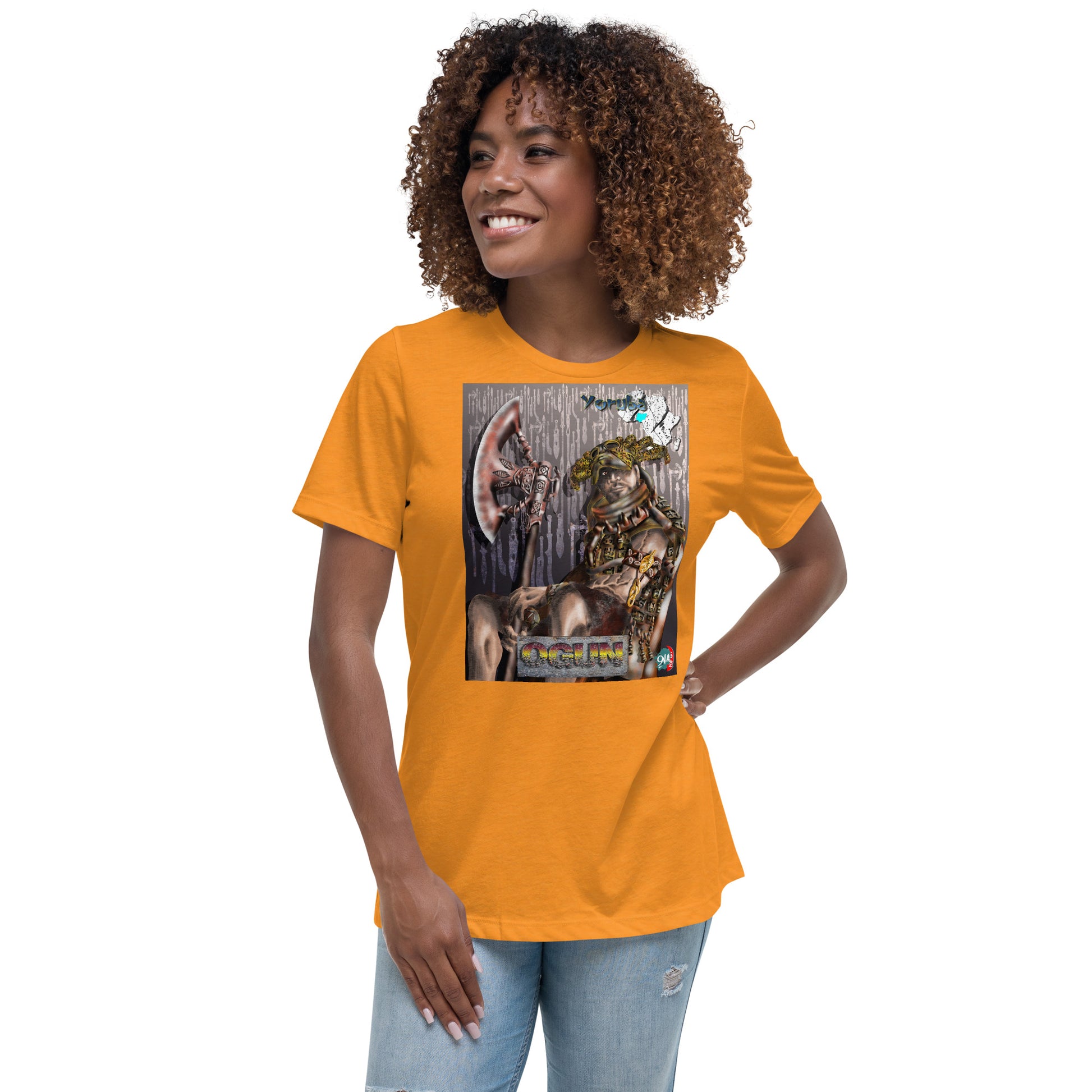 Women's Afrikkan Pantheon Ogún t-shirt - 9ja Pop Art Custom T-Shirt/Wearable Art Store