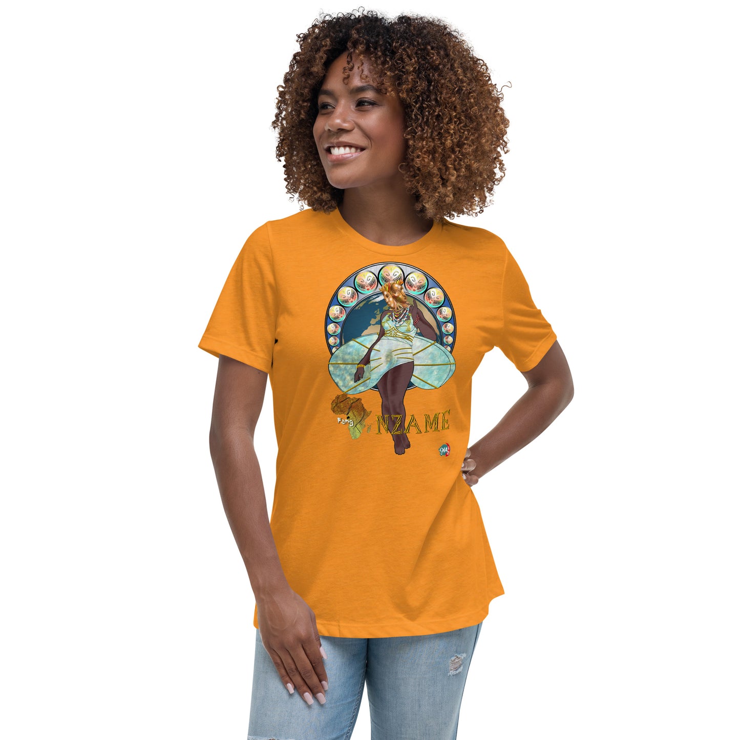 Women's Afrikkan Pantheon (African Gods) Nzame graphic t-shirt