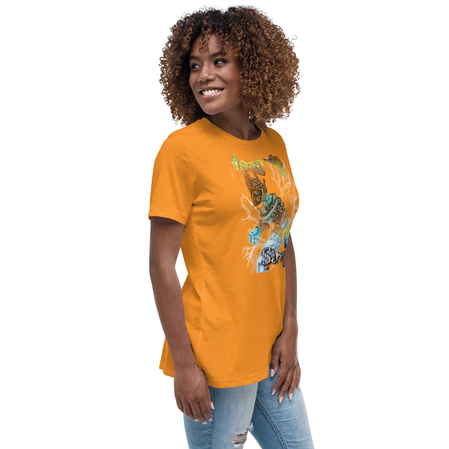 Women's Afrikkan Pantheon (African Gods) Ṣàngó graphic t-shirt (Shango)