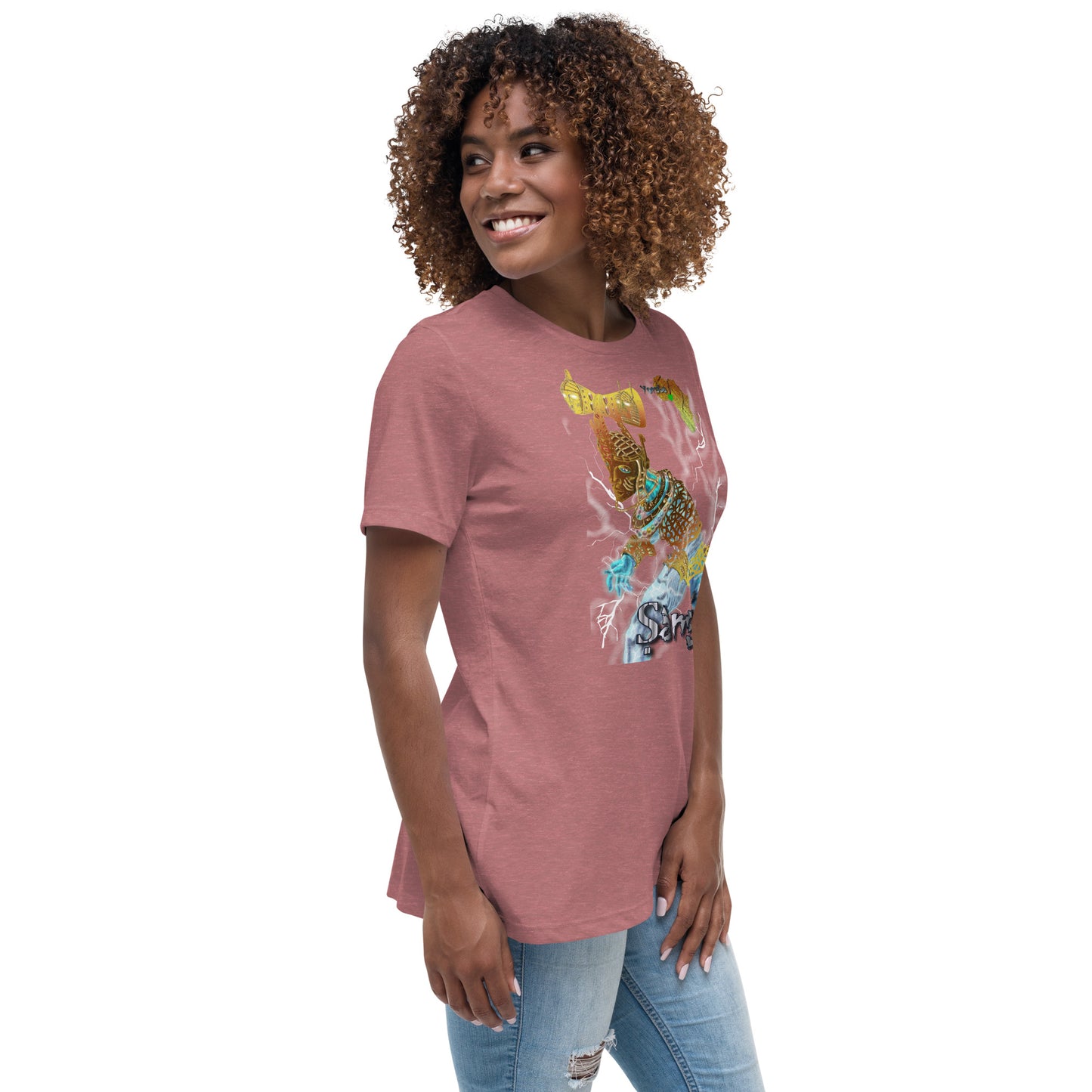 Women's Afrikkan Pantheon (African Gods) Ṣàngó graphic t-shirt (Shango)