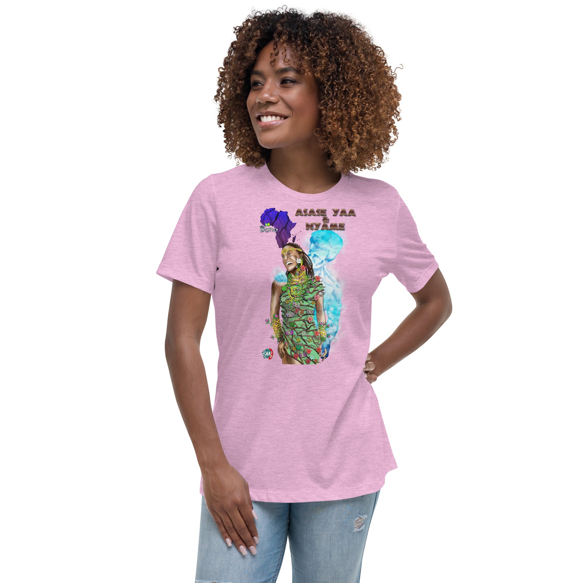 Women's Afrikkan Pantheon Nyame & Asase Yaa t-shirt - 9ja Pop Art Custom T-Shirt/Wearable Art Store