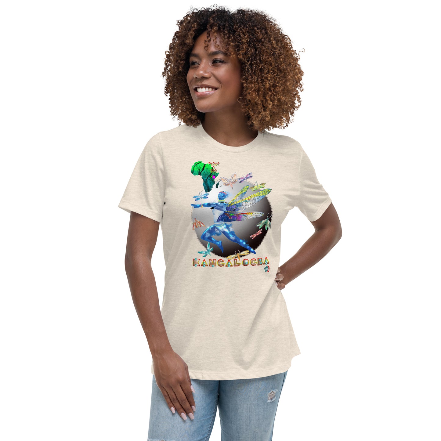 Women's Afrikkan Pantheon Kangalogba - 9ja Pop Art Custom T-Shirt/Wearable Art Store