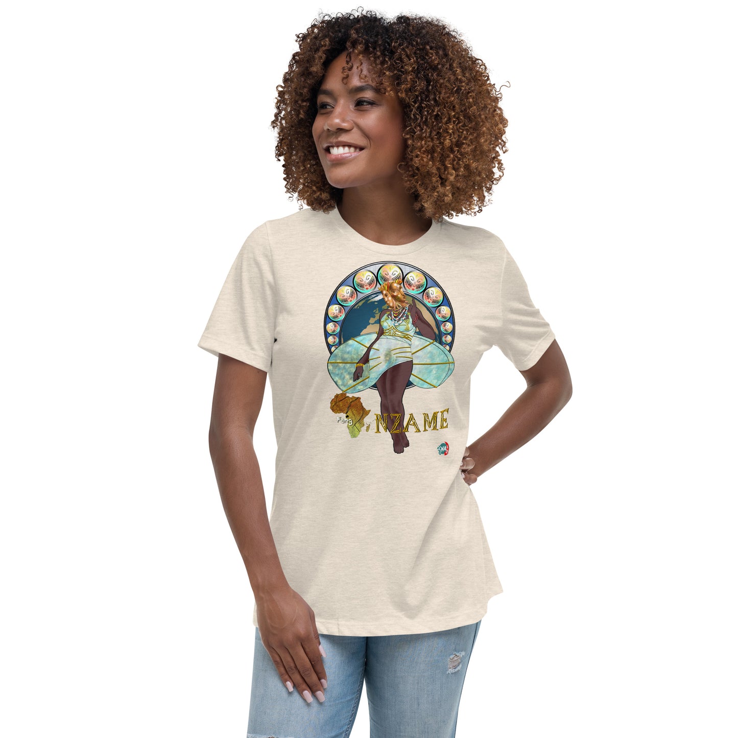 Women's Afrikkan Pantheon (African Gods) Nzame graphic t-shirt