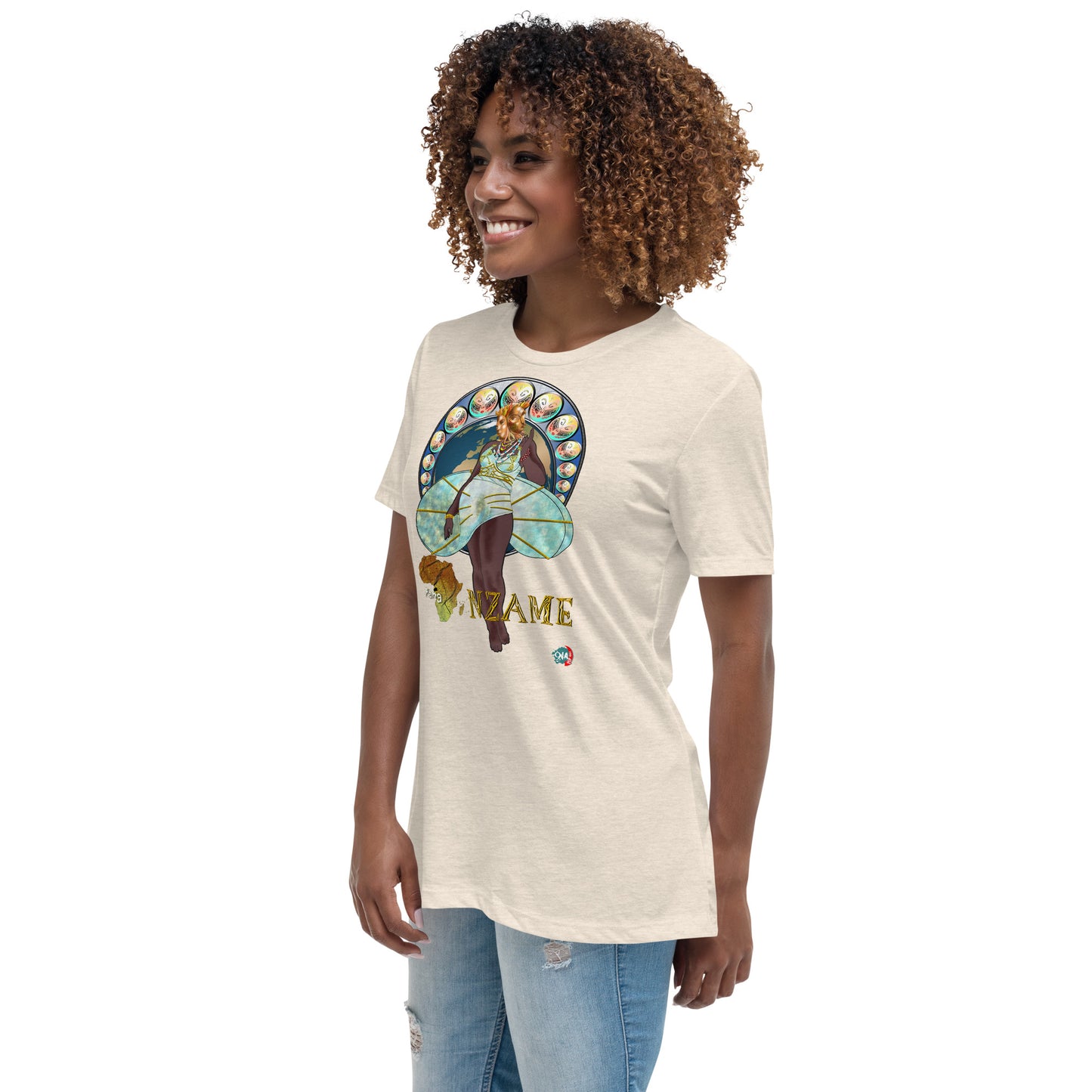 Women's Afrikkan Pantheon (African Gods) Nzame graphic t-shirt