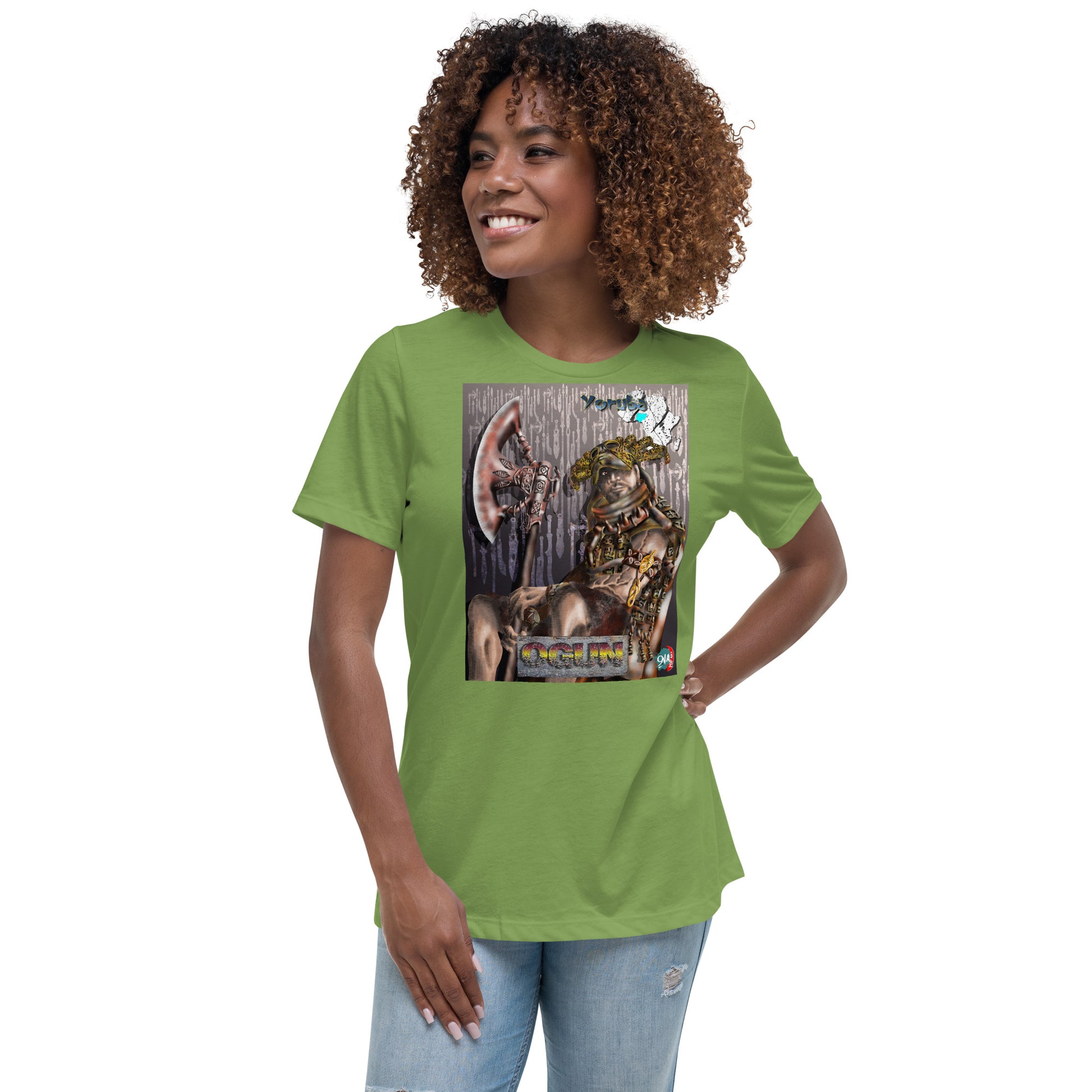 Women's Afrikkan Pantheon Ogún t-shirt - 9ja Pop Art Custom T-Shirt/Wearable Art Store