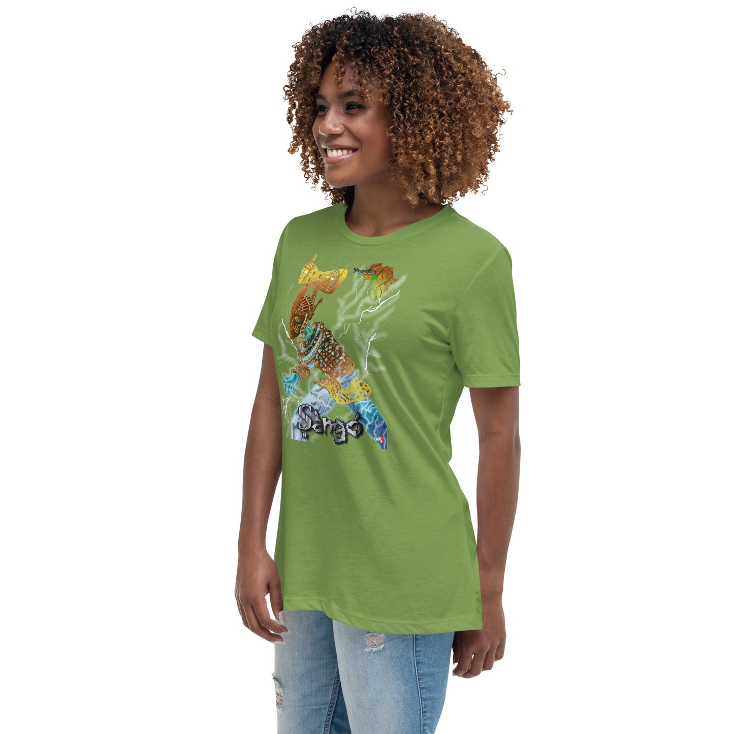 Women's Afrikkan Pantheon (African Gods) Ṣàngó graphic t-shirt (Shango)