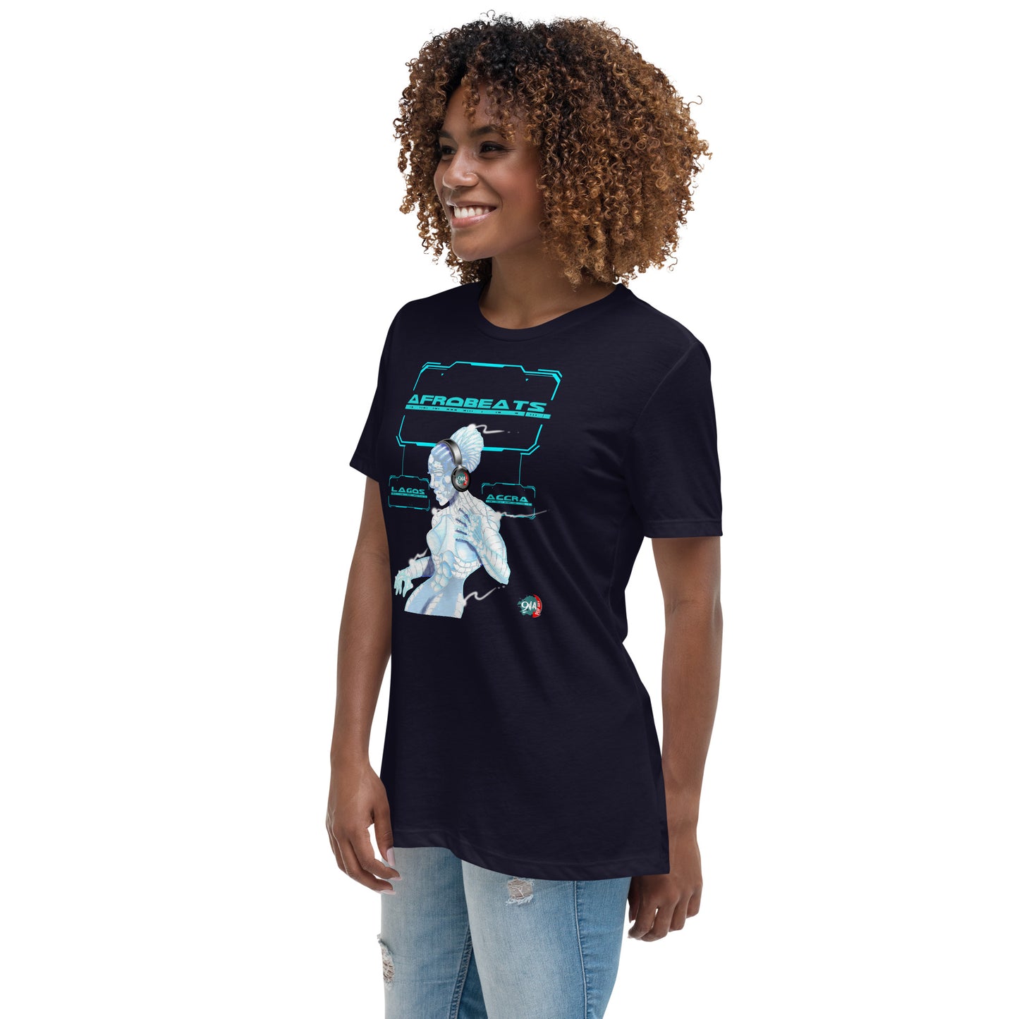 Women's Cyber Dancer Afrobeats design - 9ja Pop Art Custom T-Shirt/Wearable Art Store