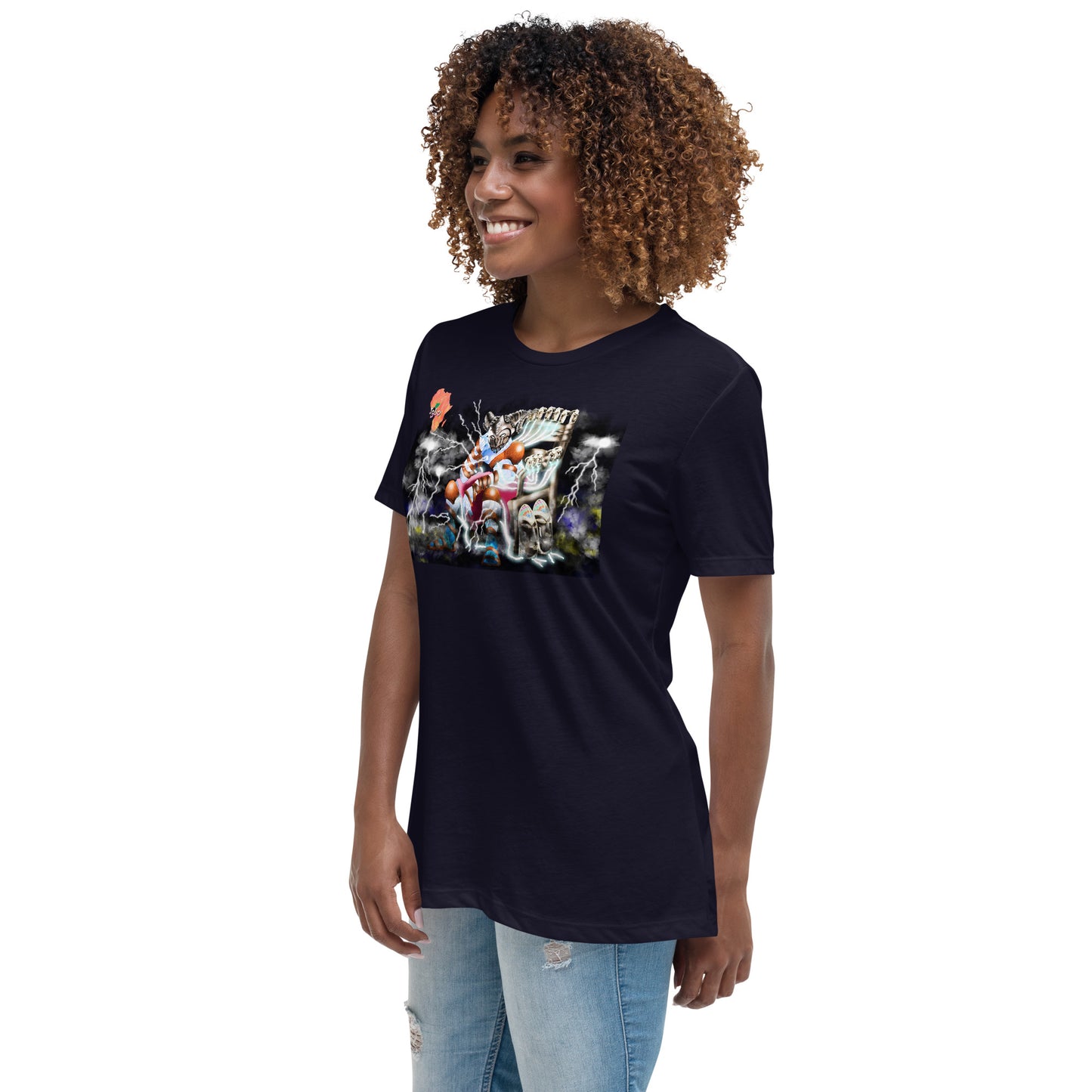 Women's graphic t-shirt Afrikkan Pantheon (African Gods) Amadioha (unframed)