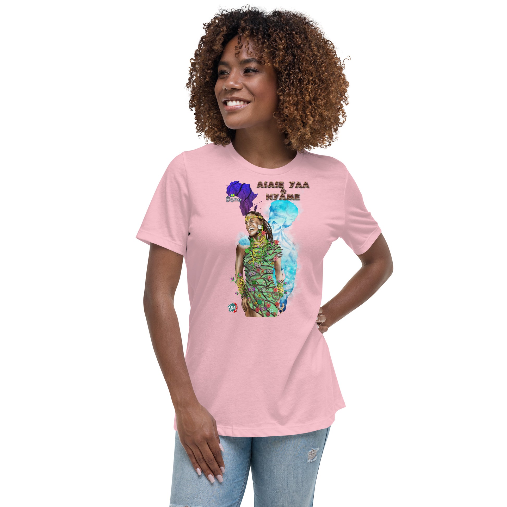 Women's Afrikkan Pantheon Nyame & Asase Yaa t-shirt - 9ja Pop Art Custom T-Shirt/Wearable Art Store