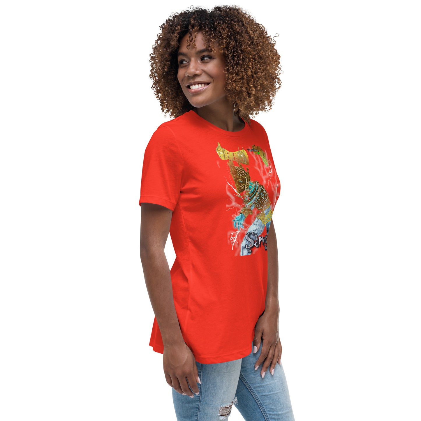 Women's Afrikkan Pantheon (African Gods) Ṣàngó graphic t-shirt (Shango)