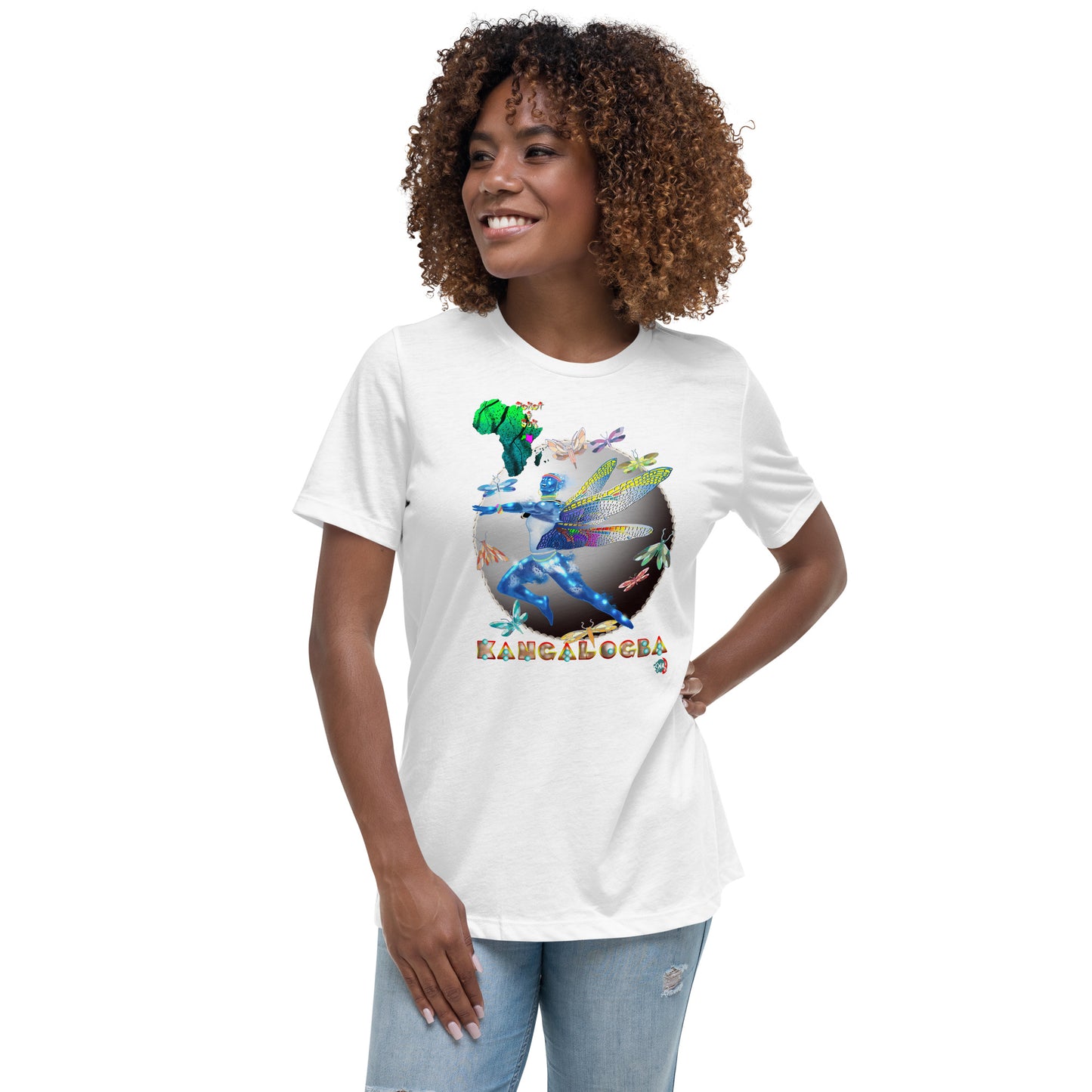 Women's Afrikkan Pantheon Kangalogba - 9ja Pop Art Custom T-Shirt/Wearable Art Store