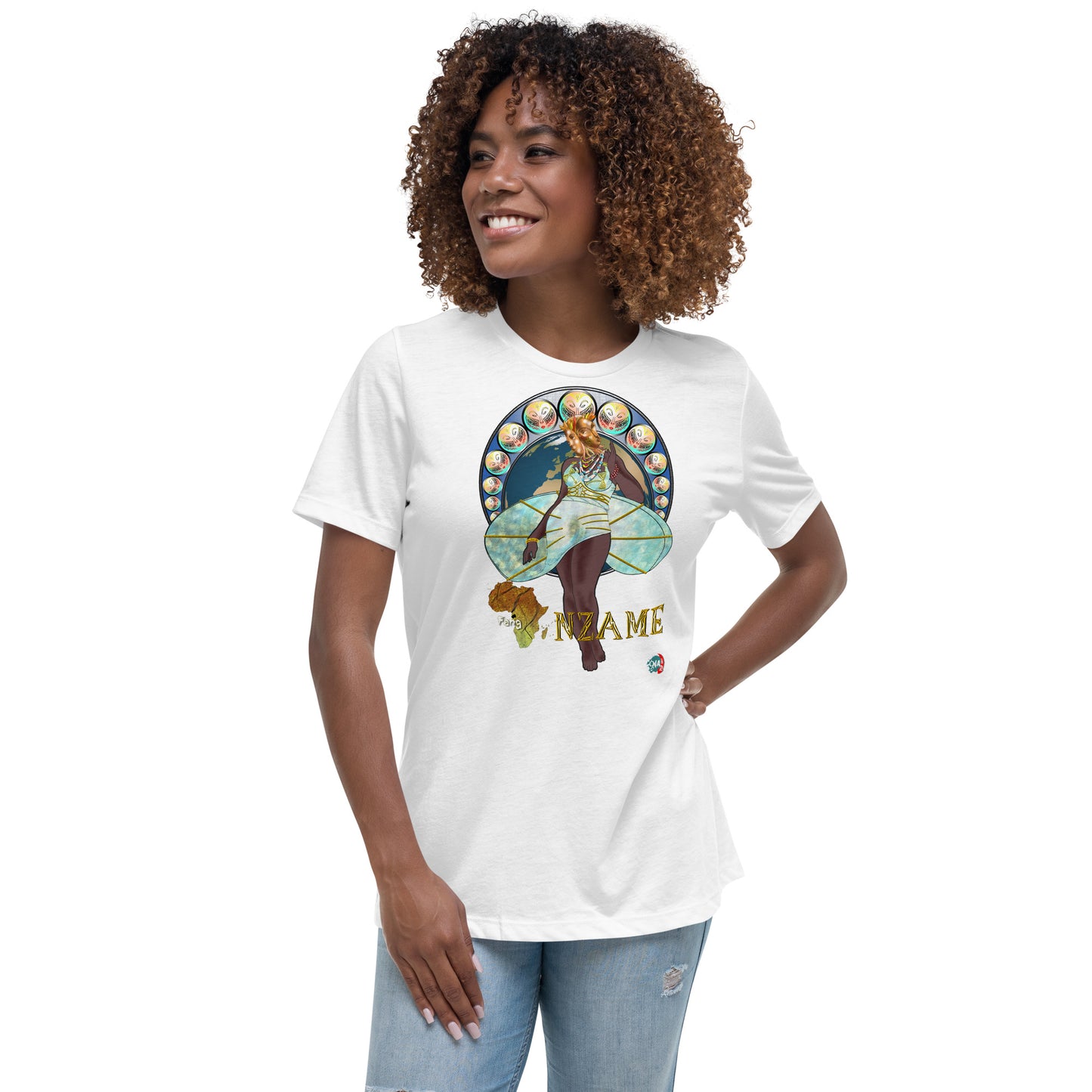 Women's Afrikkan Pantheon (African Gods) Nzame graphic t-shirt